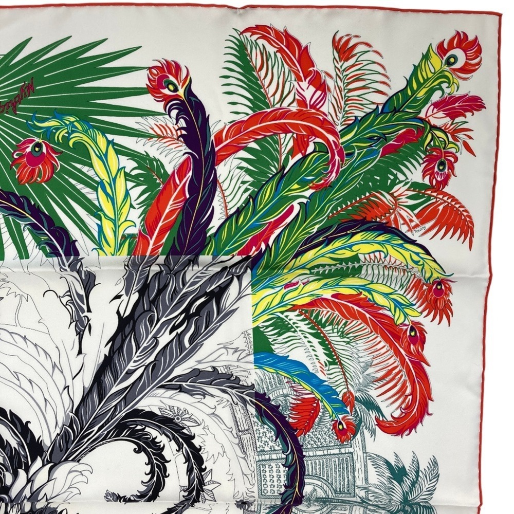 HERMES White Silk Scarf - Picture 3 of 10